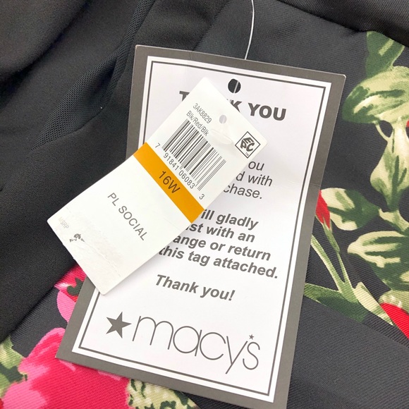 B. Darlin Black Floral Print Fit and Flare Dress - Picture 6 of 7